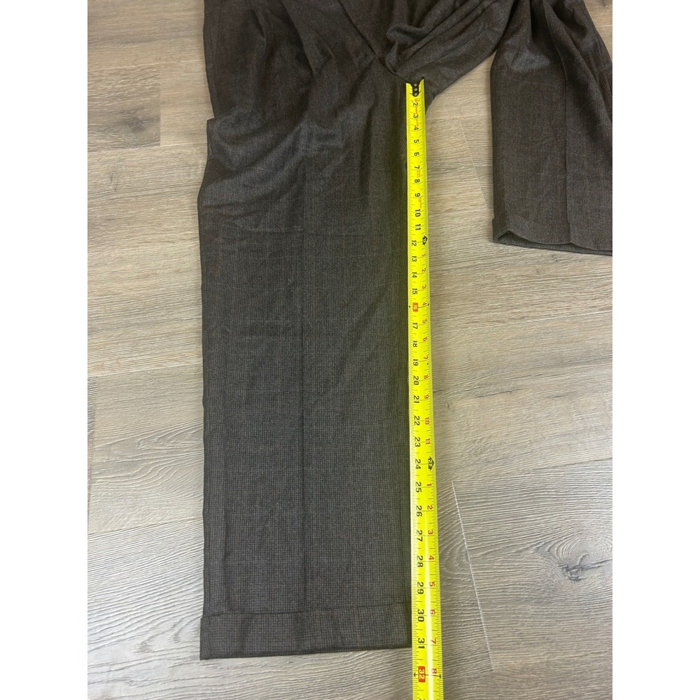 Lauren Ralph Lauren Mens Brown Wool Pleated Cuffed Dress Pants 38W x 32L - Picture 9 of 11